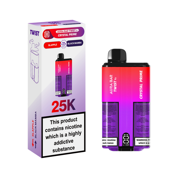 Crystal prime twist 25000 puff Slapple-Black_Mamba flavour