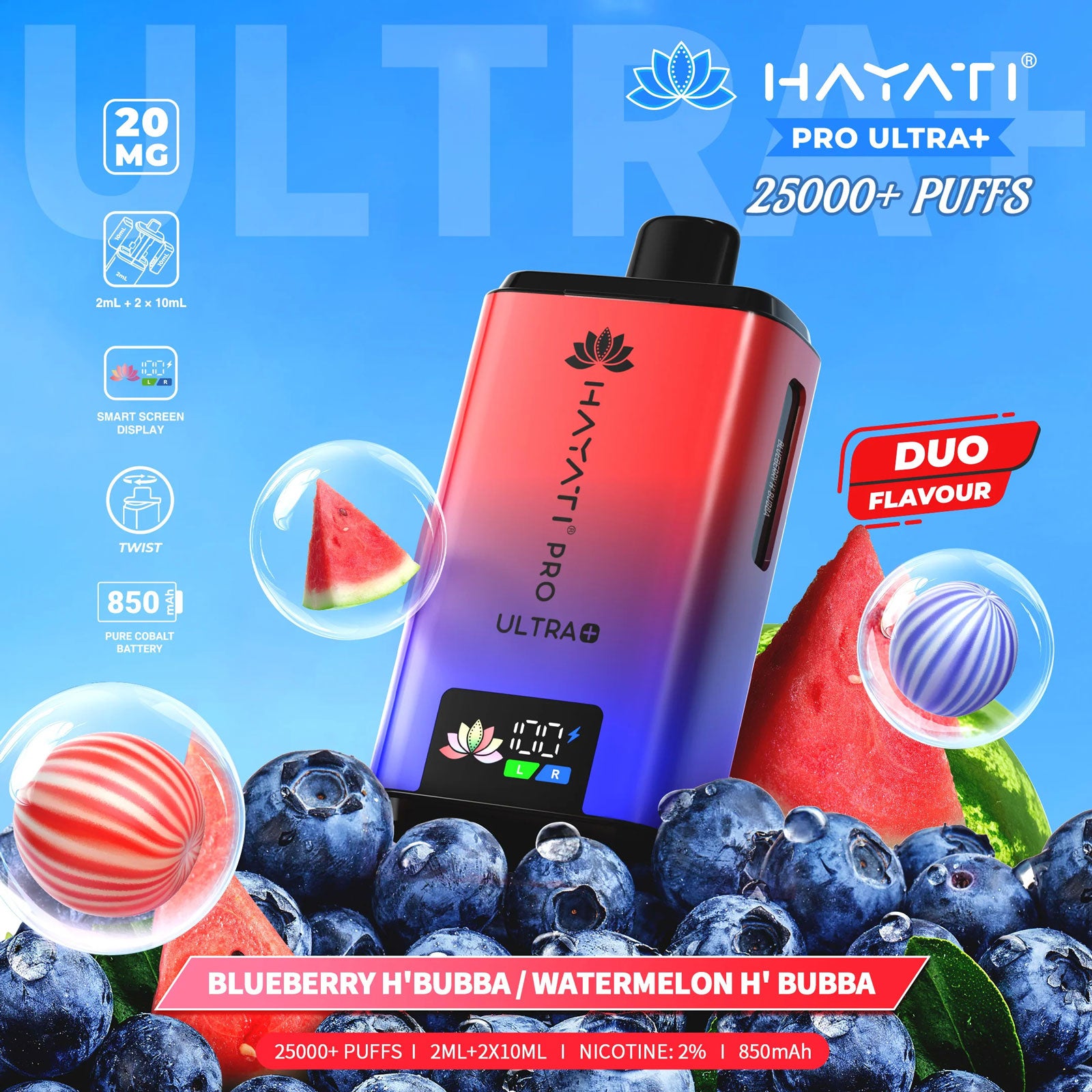 Hayati Pro Ultra Plus 25000 Prefilled Pod Kit 20MG