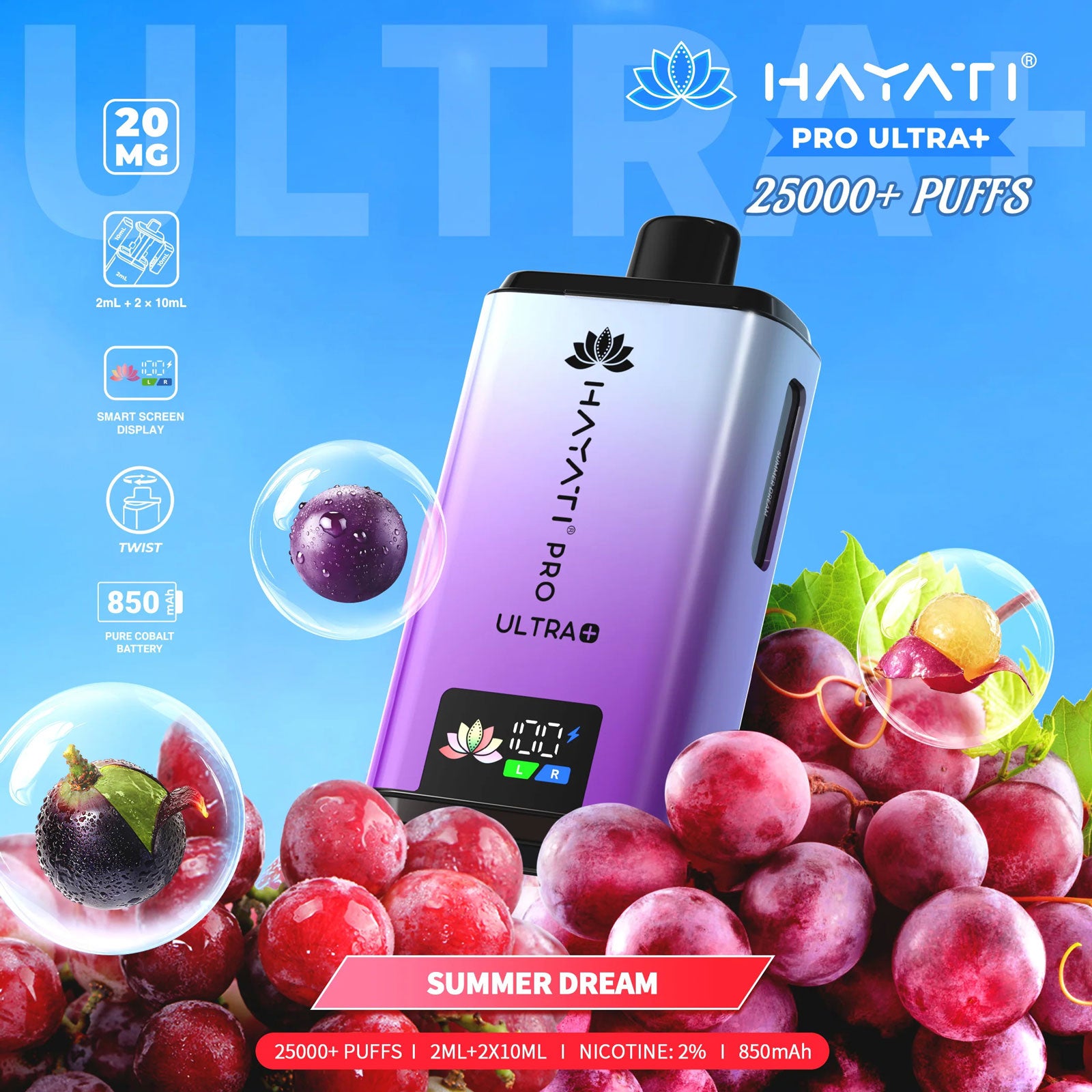 Hayati Pro Ultra Plus 25000 Prefilled Pod Kit Summer Dream